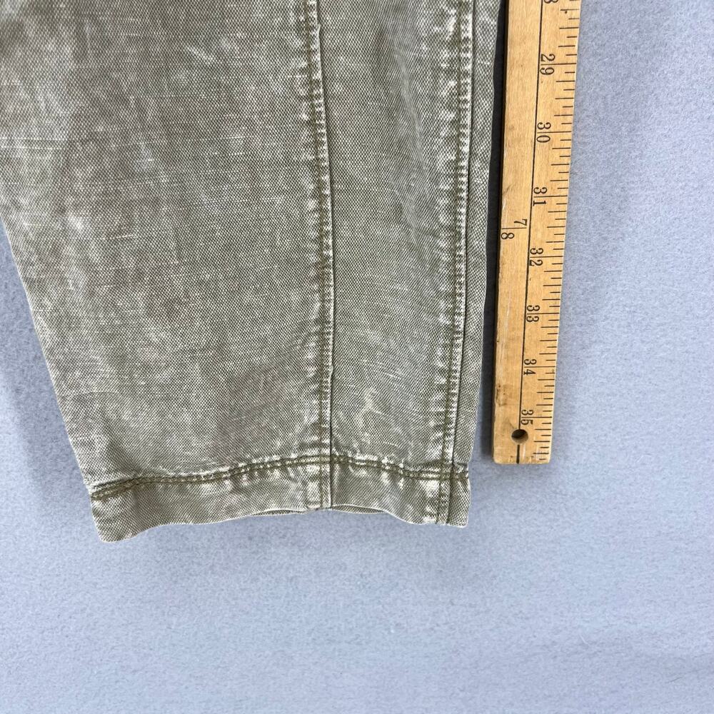 Free People Pants Women's Size 2 Tan Baggy Cargo Button Fly Slouchy Paper Bag - Picture 16 of 16